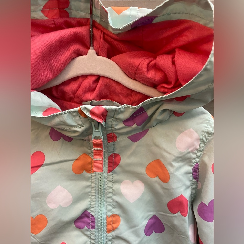 Colorful Heart Patterned Kids' Jacket - Picture 4 of 9